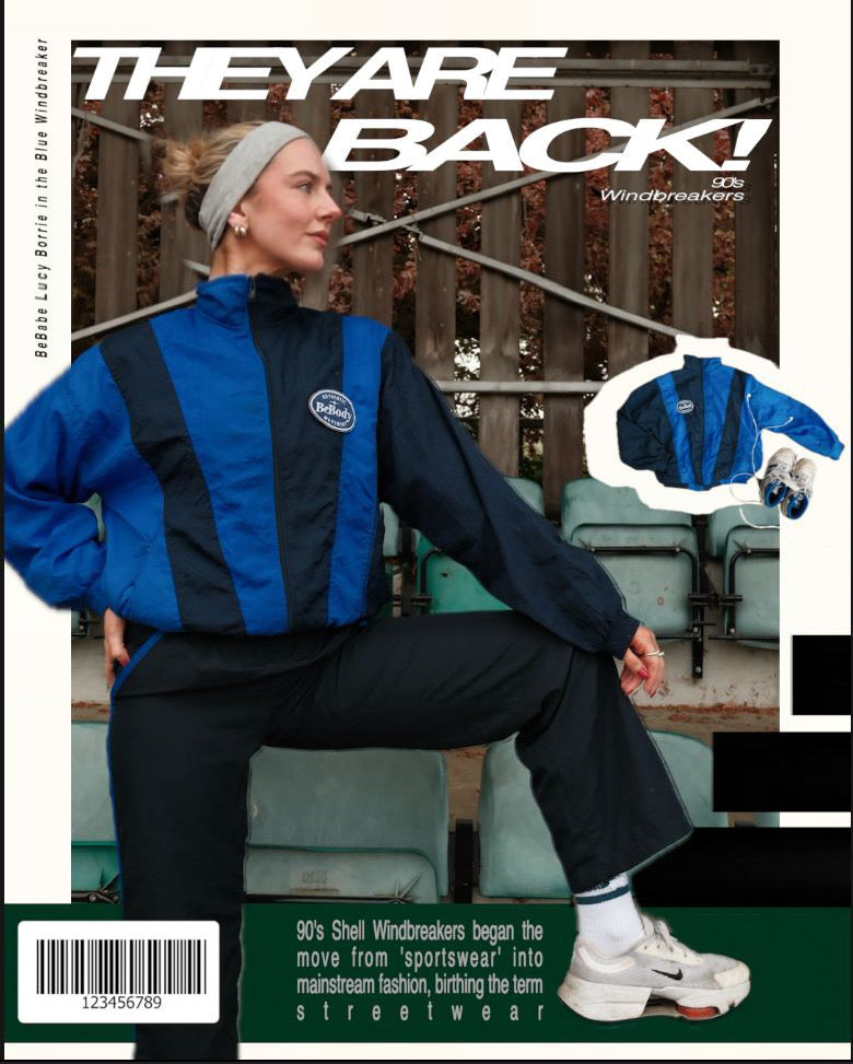Colourblock windbreaker