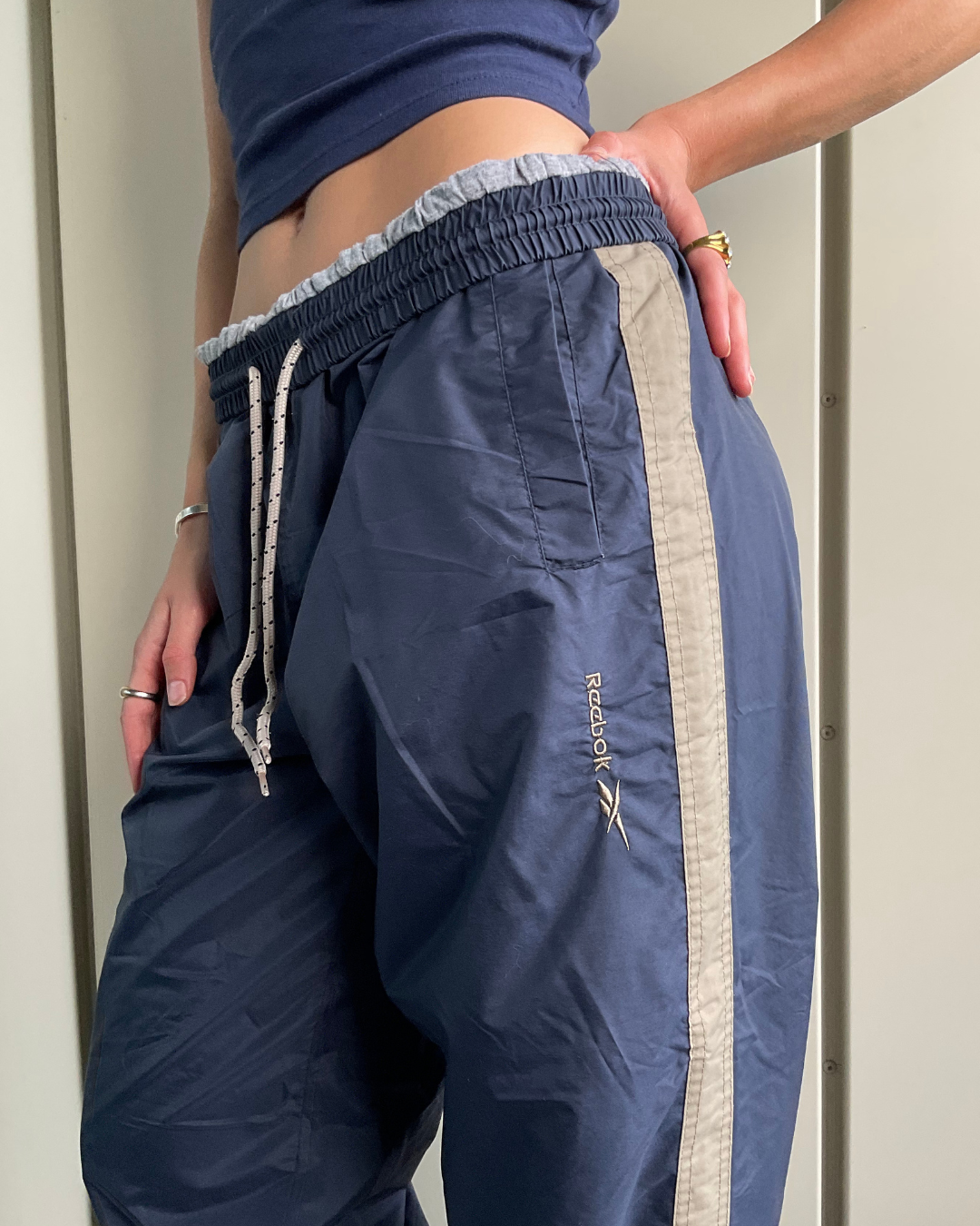 Vintage Reebok Side-Stripe Track Pants