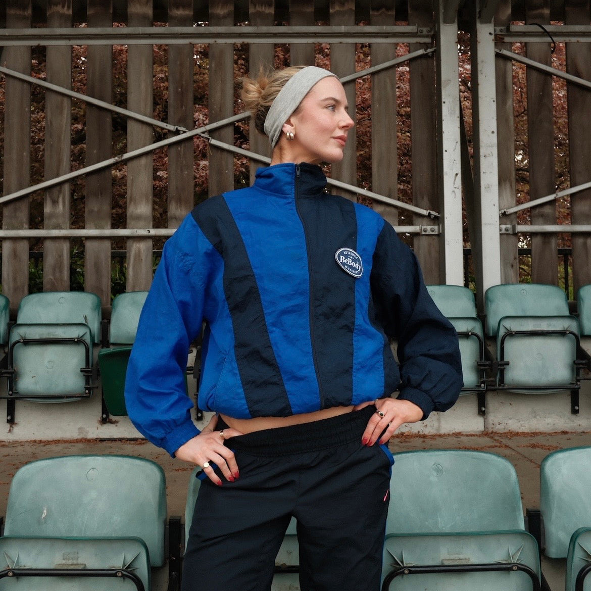 Colourblock windbreaker